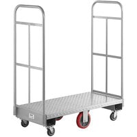 Lavex 24" x 48" Heavy-Duty Steel U-Boat Utility Cart - 2000 lb. Capacity