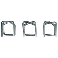 Lavex Industrial 1 inch Heavy-Duty Galvanized Clear Wire Buckle for Cord Strapping - 500/Case