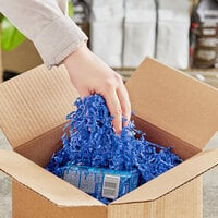 Lavex Industrial Royal Blue Crinkle Cut™ Paper Shred - 10 lb.