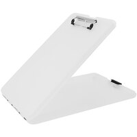 Saunders SlimMate 13 1/2 inch x 9 1/2 inch Clear Plastic Storage Clipboard with 1/2 inch Clip Capacity