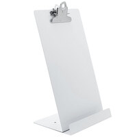 Saunders 12 1/4 inch x 6 9/16 inch White Free-Standing Clipboard / Tablet Stand with 1 inch Clip Capacity