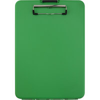 Saunders SlimMate 13 1/2 inch x 9 1/2 inch Green Plastic Storage Clipboard with 1/2 inch Clip Capacity