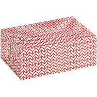 Choice 7 inch x 4 1/2 inch x 2 3/4 inch Red Cornerstone Print Take-Out Lunch / Chicken Box with Fast Top - 250/Case