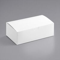 Choice 9" x 5" x 3" White Take Out Lunch Box / Chicken Box with Tuck Top - 250/Case