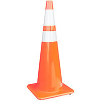 36 inch Traffic Cone with 10 lb. Base and Double Reflective Bands