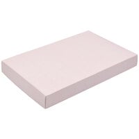 11" x 7 1/4" x 1 1/8" 2-Piece 1 1/2 lb. Pink Linen Candy Box - 250/Case