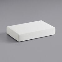 11" x 7 1/4" x 2" 2-Piece 3 lb. White Candy Box - 250/Case