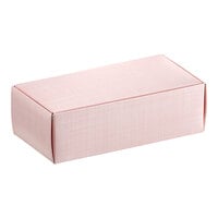 5 1/2" x 2 3/4" x 1 3/4" 1-Piece 1/2 lb. Pink Linen Candy Box - 250/Case
