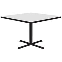 Correll 42" Square White Finish Standard Height High-Pressure Dry Erase Board Top Cafe / Breakroom Table