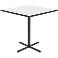 Correll 36" Square White Finish Bar Height High-Pressure Dry Erase Board Top Cafe / Breakroom Table