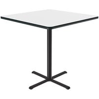 Correll 42" Square White Finish Bar Height High-Pressure Dry Erase Board Top Cafe / Breakroom Table