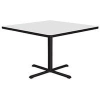 Correll 36 inch Square White Finish Standard Height High-Pressure Dry Erase Board Top Cafe / Breakroom Table