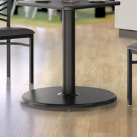 Lancaster Table & Seating Stamped Steel 30 inch Round Black 4 inch Standard Height Column Table Base