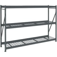 Tennsco 24" x 96" x 72" Medium Gray Bulk Storage Rack Unit with Wire Decking BU-962472WS-MGY