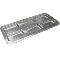 Gobel 15 inch x 7 inch 6-Compartment Tin Plated Steel Financier Mold 120710