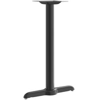 Lancaster Table & Seating Stamped Steel 5" x 22" Black 3" Counter Height Column Table Base
