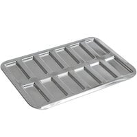 Gobel 11 1/2 inch x 7 1/2 inch 12-Compartment Tin Plated Steel Financier Mold 167030