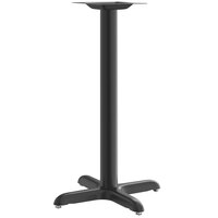 Lancaster Table & Seating Stamped Steel 22" x 22" Black 3" Counter Height Column Table Base