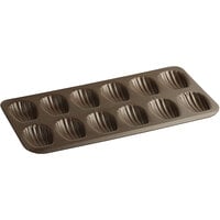 Gobel 15 1/4" x 7 3/4" 12-Compartment Steel Non-Stick Madeleine Pan 264710