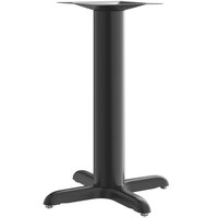 Lancaster Table & Seating Stamped Steel 22" x 22" Black 4" Standard Height Column Table Base