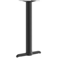 Lancaster Table & Seating Stamped Steel 5" x 22" Black 4" Bar Height Column Table Base