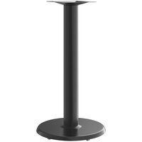 Lancaster Table & Seating Stamped Steel 22" Round Black 4" Counter Height Column Table Base