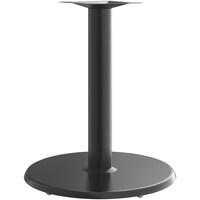Lancaster Table & Seating Stamped Steel 30" Round Black 4" Counter Height Column Table Base