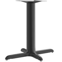 Lancaster Table & Seating Stamped Steel 22" x 30" Black 4" Standard Height Column Table Base
