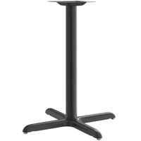 Lancaster Table & Seating Stamped Steel 30 inch x 30 inch Black 3 inch Counter Height Column Table Base