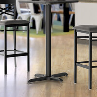 Lancaster Table & Seating Stamped Steel 22 inch x 30 inch Black 3 inch Bar Height Column Table Base