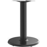 Lancaster Table & Seating Stamped Steel 22" Round Black 4" Standard Height Column Table Base