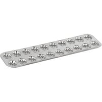 Gobel 15 1/4 inch x 4 3/4 inch 20-Compartment Tin Plated Steel Madeleine Pan 164510