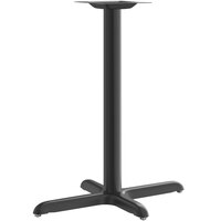 Lancaster Table & Seating Stamped Steel 22" x 30" Black 3" Counter Height Column Table Base
