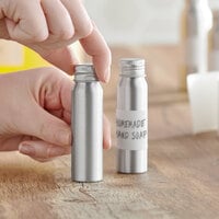 30 mL Silver Aluminum Bottle with Lid - 900/Case