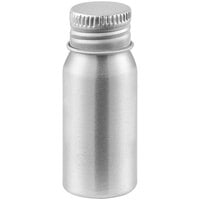 15 mL Silver Aluminum Bottle with Lid - 1125/Case