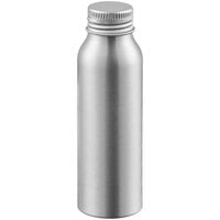 80 mL Silver Aluminum Bottle with Lid - 300/Case