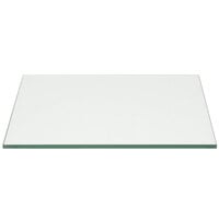 Front of the House 14" Square Clear Tempered Glass Buffet Board - 2/Case