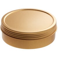 4 oz. Gold Flat Tin with Screw Top - 432/Case