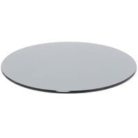 Front of the House 14 inch Round Smoke Tempered Glass Buffet Board - 2/Case