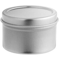 Flat Tin Container with Slip Cover, 4 oz