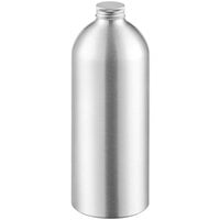 1,000 mL Silver Aluminum Bottle with Lid - 48/Case