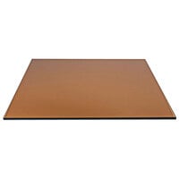 Front of the House 19" Square Amber Tempered Glass Buffet Board - 2/Case