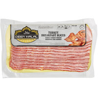 Deen Halal Sliced Breakfast Turkey Bacon 12 oz. - 12/Case