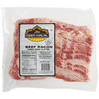 Deen Halal Cured Sliced Beef Bacon 5 lb. - 2/Case