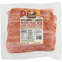 Godshall's Uncured Sliced Applewood Smoked Turkey Bacon 5 lb. - 2/Case