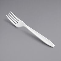Solo Impress Heavy Weight White Plastic Fork - 1000/Case