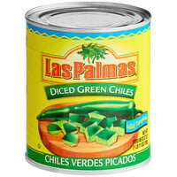 Las Palmas Mild Diced Green Chiles 27 oz. - 12/Case