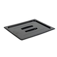 Cambro 20CWCH110 Camwear 1/2 Size Black Polycarbonate Handled Lid