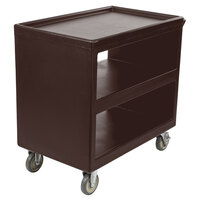 Cambro BC235131 Dark Brown Three Shelf Service Cart - 37 1/4 inch x 21 1/2 inch x 34 5/4 inch