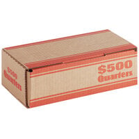 Controltek USA Orange Coin Box - $500, Quarters - 50/Pack